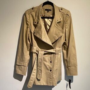 Women's Will Smith Tan Trench Coat NEW size large
